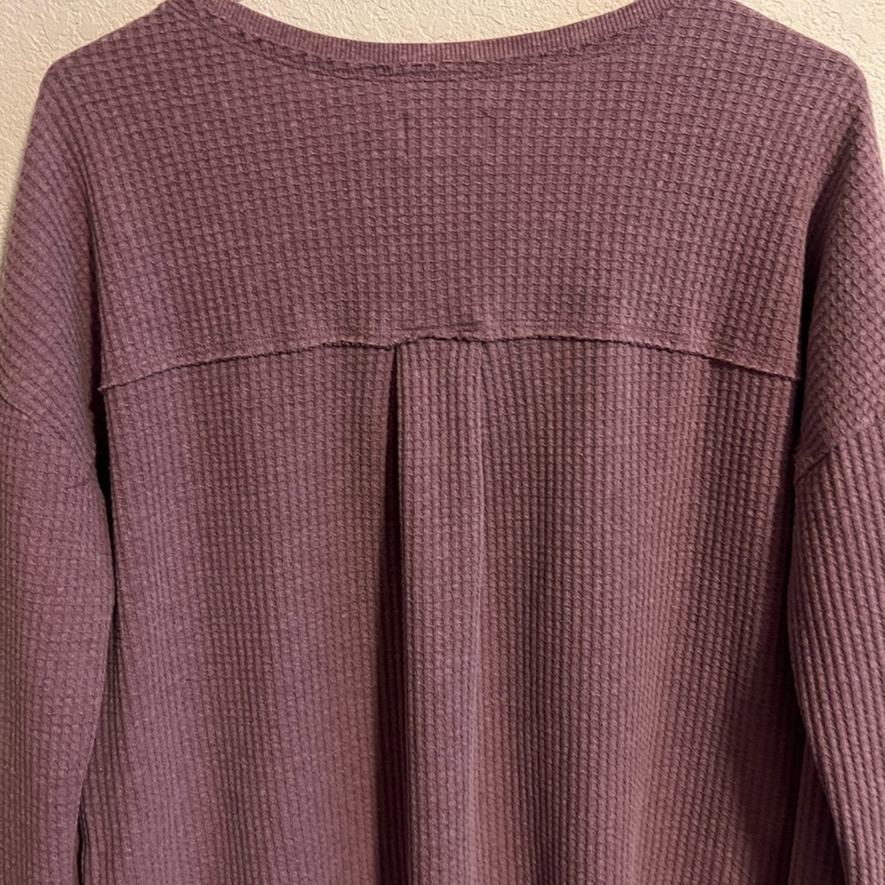 Purple Terra & Sky Waffle Shirt Size 14Wide - Picture 8 of 9